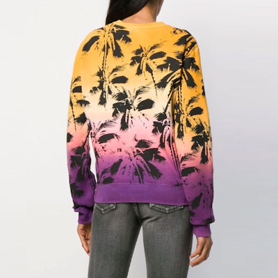 (Women) SAINT LAURENT Multicolor Palm Print Hoodie 601516YBNX27269 Shop (Women) SAINT LAURENT Multicolor Palm Print Hoodie 601516YBNX27269