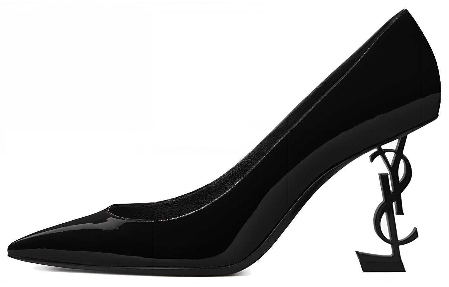 (Women) Saint Laurent Opyum 85 High Heels 'Black Patent Pointed Toe' 484160D6CVV1000