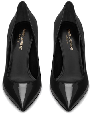 (W) Saint Laurent Opyum 85 Hak Tinggi 'Hitam Patent Runcing Depan' 484160D6CVV1000 Lookbook (W) Saint Laurent Opyum 85 Hak Tinggi 'Hitam Patent Runcing Depan' 484160D6CVV1000