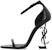 (W) Saint Laurent Opyum 'Sandal Toe Terbuka Hitam dengan Gesper' 557662AACST1000