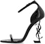 Buy (W) Saint Laurent Opyum 'Sandal Toe Terbuka Hitam dengan Gesper' 557662AACST1000