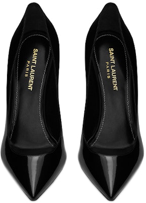 SAINT LAURENT Opyum 簡約休閒漆皮尖頭高跟鞋 女款 黑 Lookbook SAINT LAURENT Opyum 簡約休閒漆皮尖頭高跟鞋 女款 黑