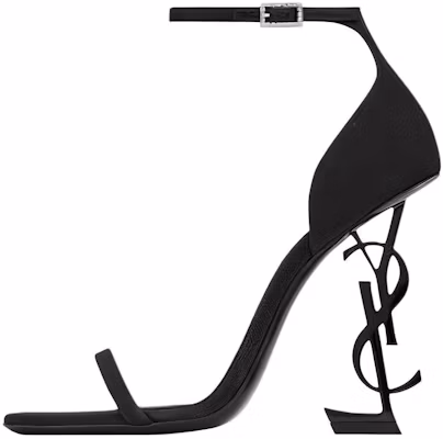 SAINT LAURENT Opyum 水晶搭扣 雙緞 一字帶涼鞋 11cm 女款 黑色 Buy SAINT LAURENT Opyum 水晶搭扣 雙緞 一字帶涼鞋 11cm 女款 黑色