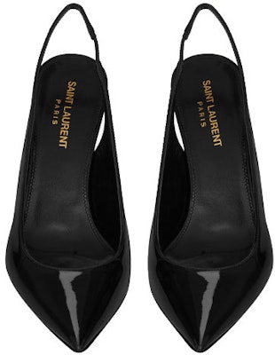 SAINT LAURENT 奧皮姆 金色鞋跟 漆皮 時尚休閒高跟鞋 女款 黑色 Shop SAINT LAURENT 奧皮姆 金色鞋跟 漆皮 時尚休閒高跟鞋 女款 黑色