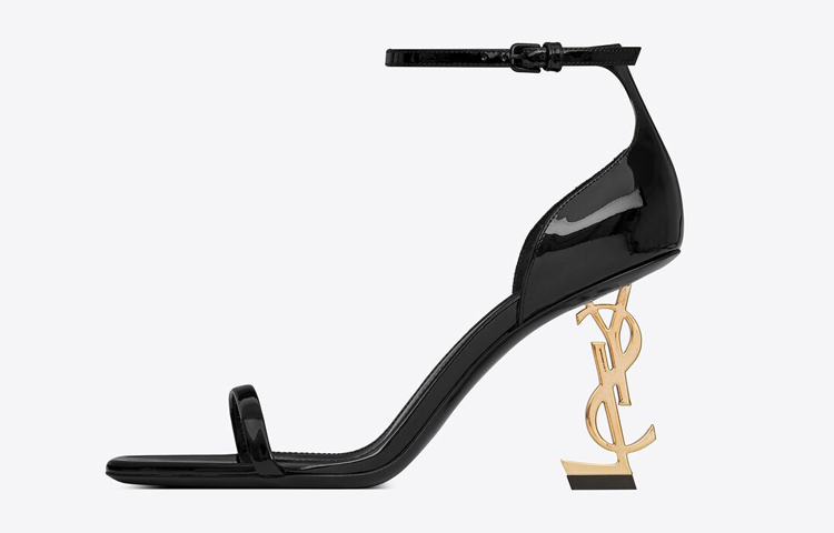 (Women) Saint Laurent Opyum 'Gold Heel Patent Leather Sandal' 5576790NPK(YC)