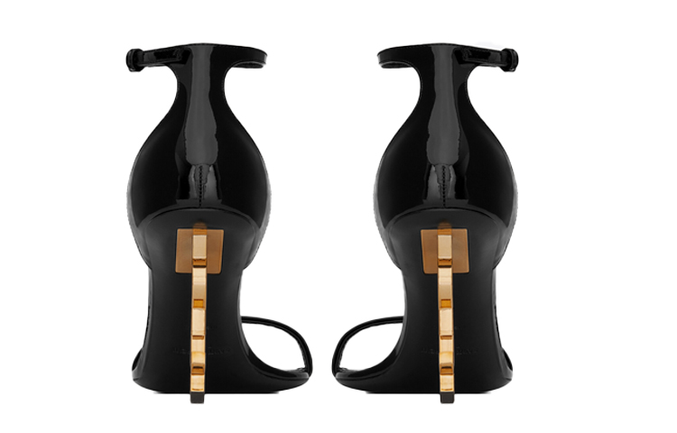 (W) Saint Laurent Opyum 'Gold Heel Patent Leather Sandal' 圖 3