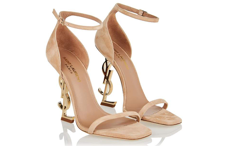 Lookbook (W) Saint Laurent Opyum 'Tacón Oro Claro Ante Rosa Nude' 5576790LIJJ2736