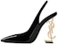 (W) Saint Laurent Opyum 'Tumit Terbuka Kulit Patent' 6301070NPKK1000