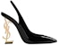 (W) Saint Laurent Opyum 'Tumit Terbuka Kulit Patent' 6301070NPKK1000