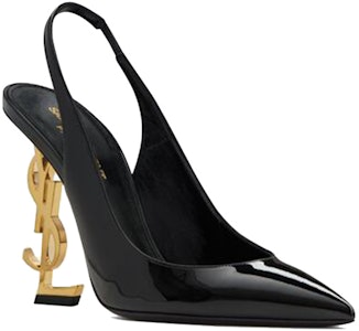 SAINT LAURENT opyum 漆皮露跟高筒鞋 女性用 黑色 Lookbook SAINT LAURENT opyum 漆皮露跟高筒鞋 女性用 黑色