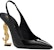 (W) Saint Laurent Opyum 'Tumit Terbuka Kulit Patent' 6301070NPKK1000
