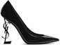 Order (W) Saint Laurent Opyum 'Black Patent' Sepatu Hak Tinggi Kulit Hitam 472011D6CVV1000