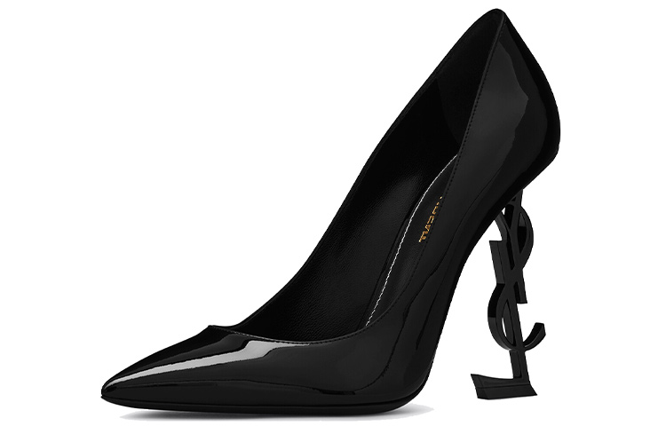 Lookbook (W) Saint Laurent Opyum 'Black Patent' Sepatu Hak Tinggi Kulit Hitam 472011D6CVV1000
