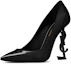 Lookbook (W) Saint Laurent Opyum 'Black Patent' Sepatu Hak Tinggi Kulit Hitam 472011D6CVV1000