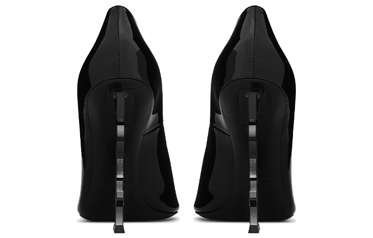 Purchase (W) Saint Laurent Opyum 'Black Patent' Sepatu Hak Tinggi Kulit Hitam 472011D6CVV1000