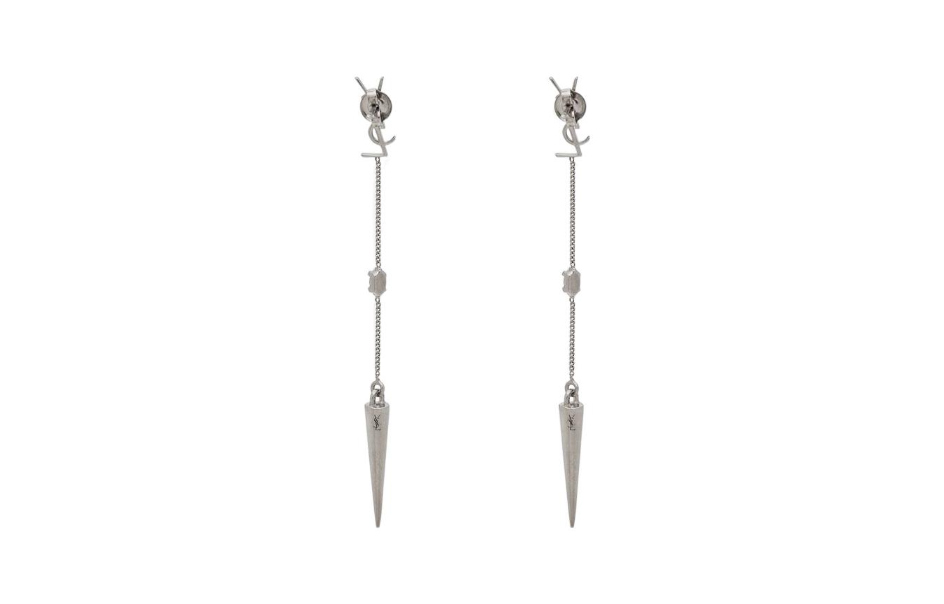 Lookbook (Women) Saint Laurent Opyum Rhinestone Spiked Earrings Women’s Silver. 710726Y15268162