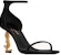 (W) Saint Laurent Opyum Sandal Hitam 557679-1TV1A-1000