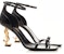 (W) Saint Laurent Opyum Sandal Hitam 557679-1TV1A-1000