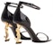 (W) Saint Laurent Opyum Sandal Hitam 557679-1TV1A-1000