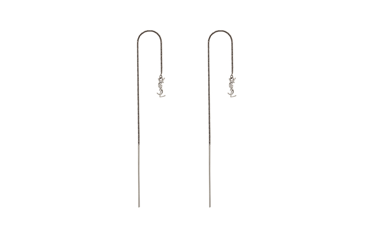 (Women) Saint Laurent Opyum Silver Drop Earrings for Women 635450Y15008126