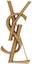 Buy (W) SAINT LAURENT Broche Opyum Patrón Serpiente Logo Latón Dorado Mujer. 700582Y15008204