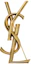 Purchase (W) SAINT LAURENT Broche Opyum Patrón Serpiente Logo Latón Dorado Mujer. 700582Y15008204