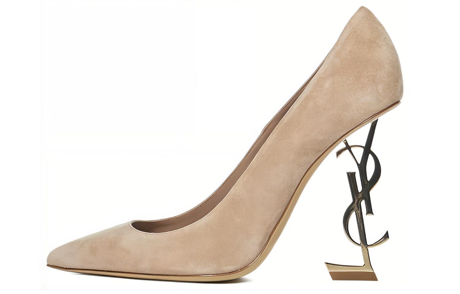 (Women) Saint Laurent Opyum Suede Pump 'Brown' 4720110LIJJ2736