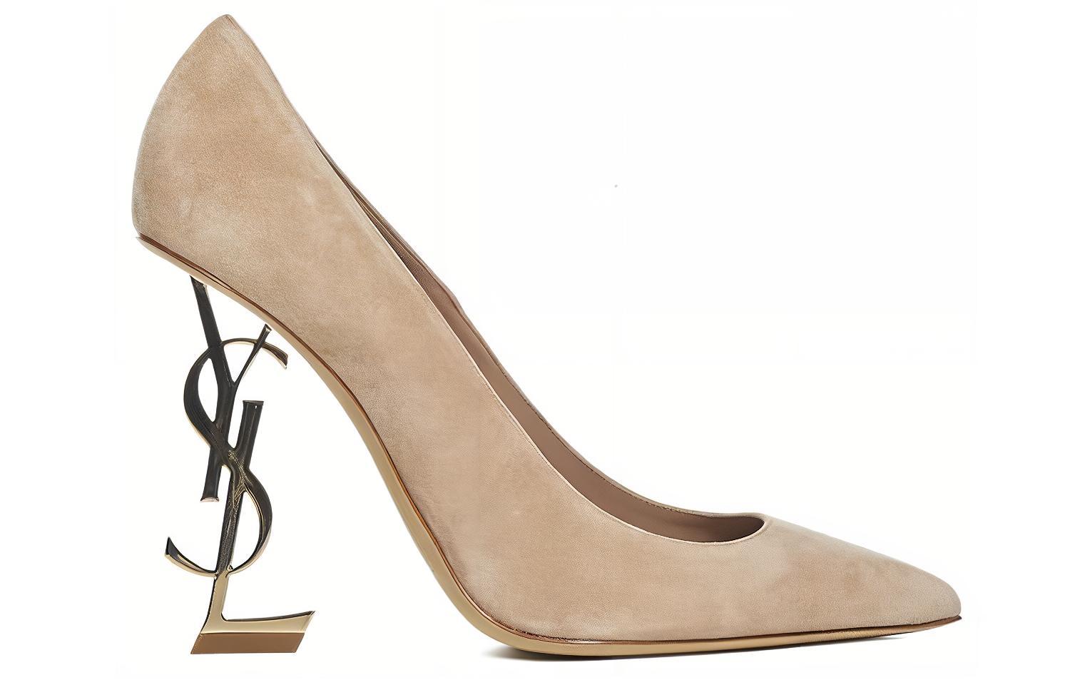 Order (W) Saint Laurent Opyum Tacón de Gamuza 'Marrón' 4720110LIJJ2736