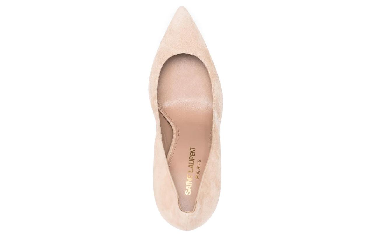 Shop (W) Saint Laurent Opyum Tacón de Gamuza 'Marrón' 4720110LIJJ2736