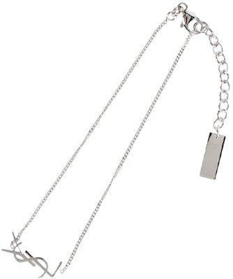 (W) 생로랑 오리지널 우아한 실버 브라스 팔찌. 635533-Y1500-8126 Lookbook (W) 생로랑 오리지널 우아한 실버 브라스 팔찌. 635533-Y1500-8126