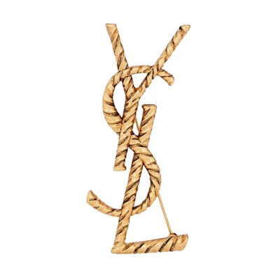 (Women) Saint Laurent Original Womens Gold Brass Brooch Pin Accessories 652410Y15008060
