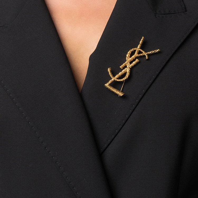 (Women) Saint Laurent Original Womens Gold Brass Brooch Pin Accessories 652410Y15008060 圖 5