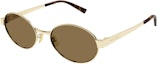 Order (W) SAINT LAURENT 橢圓Logo金色太陽眼鏡 女款 26225869
