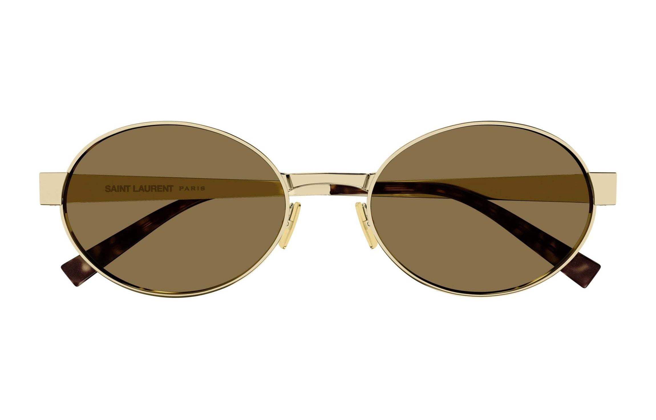 Lookbook (W) SAINT LAURENT 橢圓Logo金色太陽眼鏡 女款 26225869