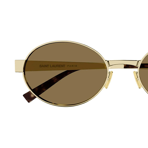 Shop (W) SAINT LAURENT 橢圓Logo金色太陽眼鏡 女款 26225869