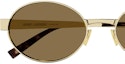 Shop (W) SAINT LAURENT 橢圓Logo金色太陽眼鏡 女款 26225869