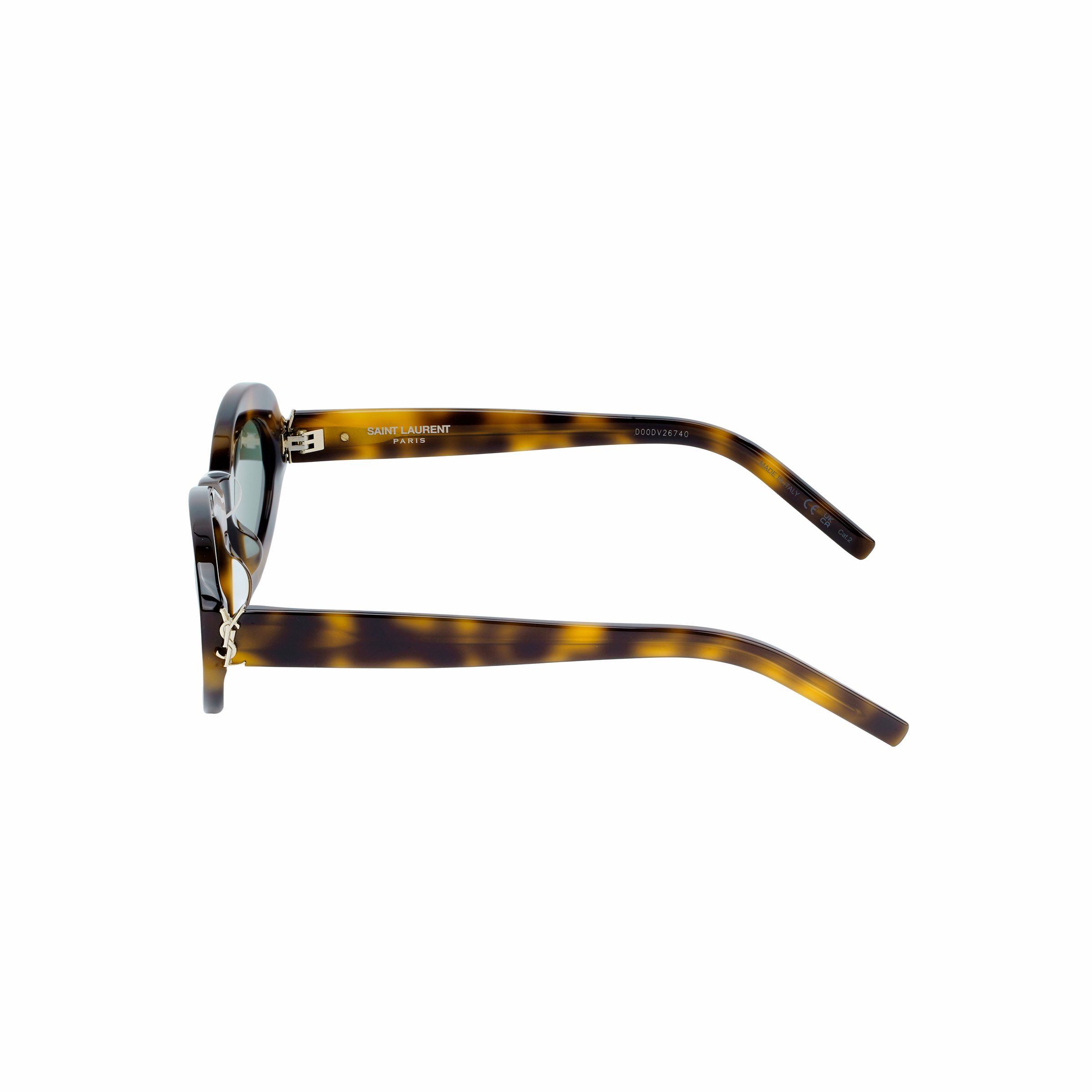 (Women) SAINT LAURENT Oval Sunglasses Brown with Logo for Women SLM136002 圖 4