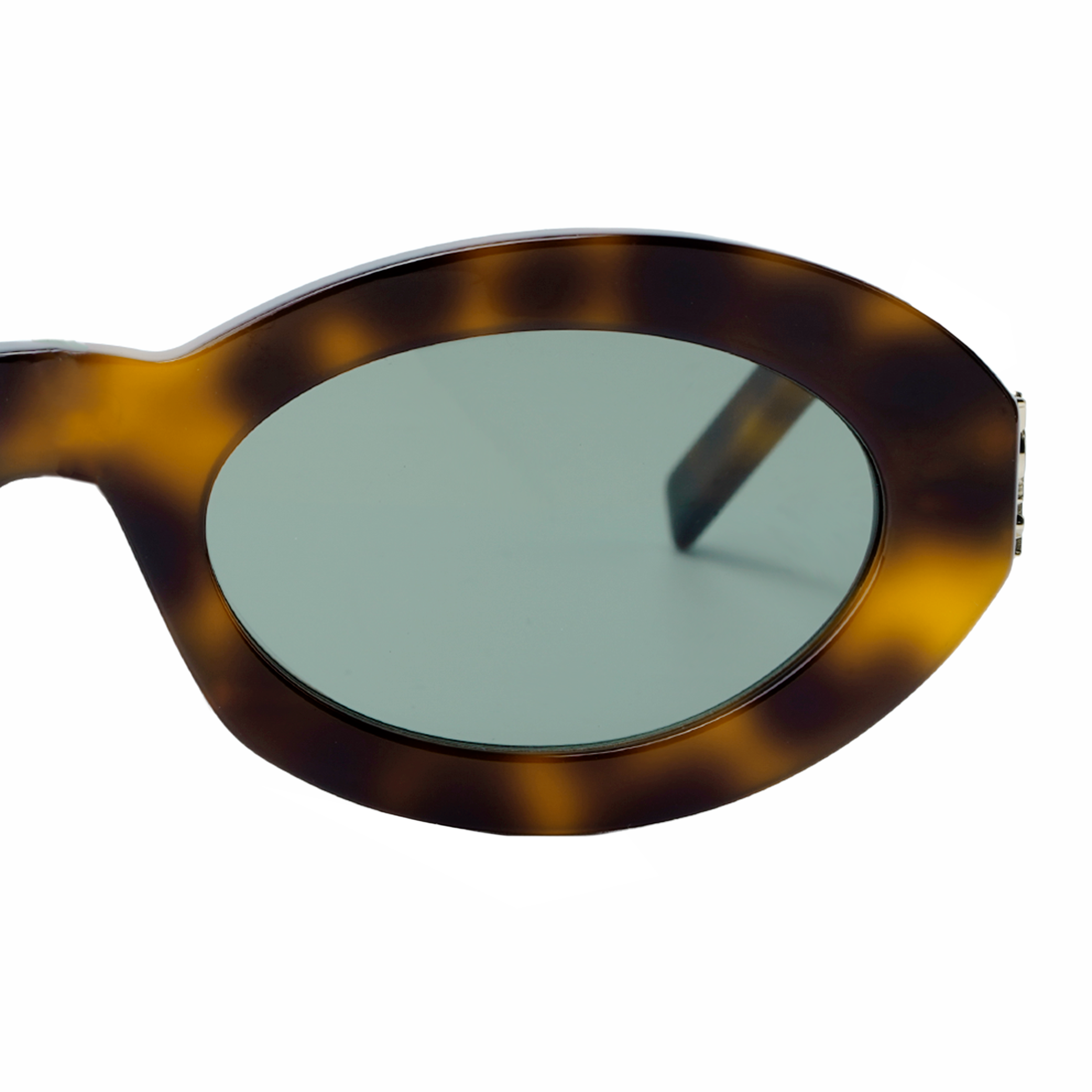 (Women) SAINT LAURENT Oval Sunglasses Brown with Logo for Women SLM136002 圖 5