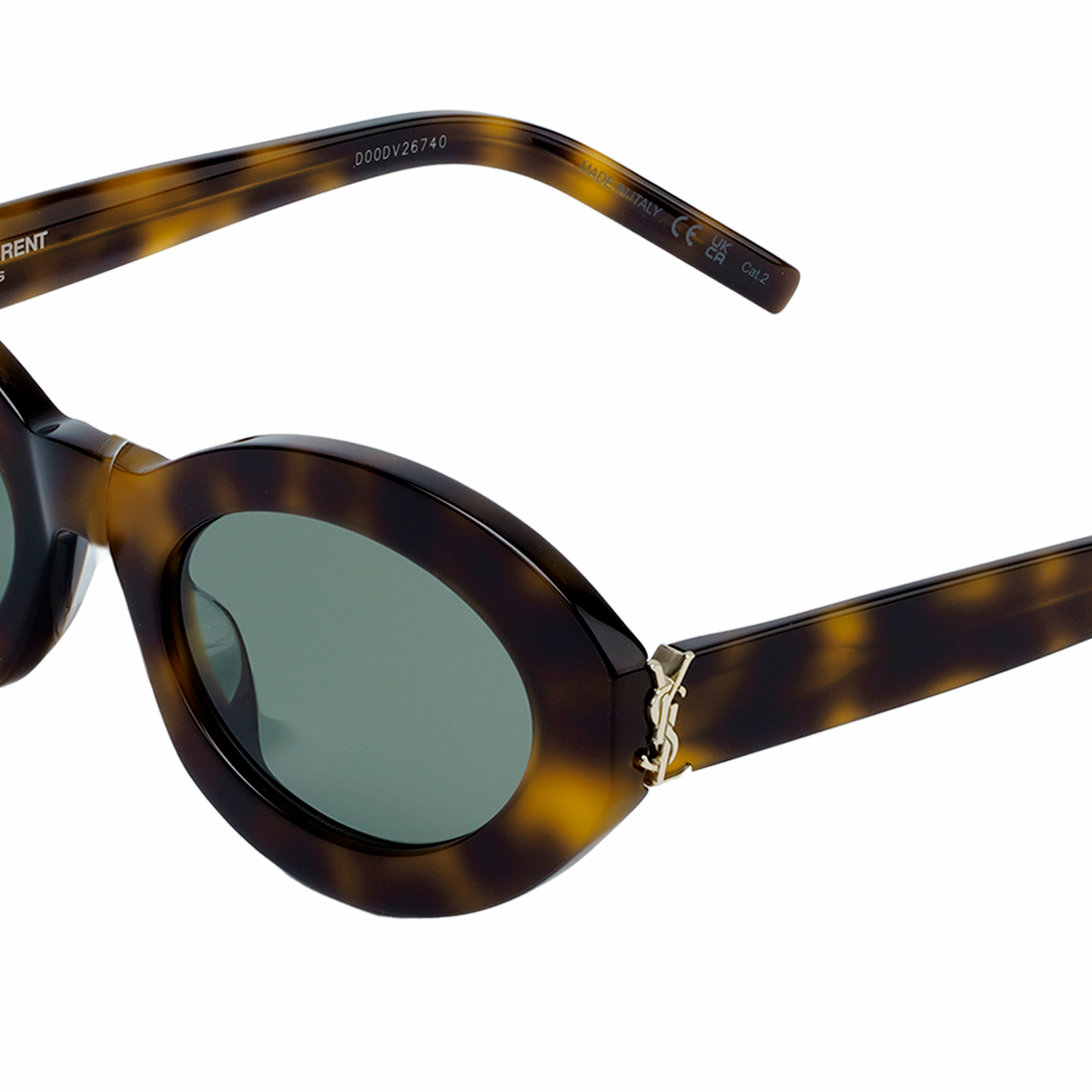 (Women) SAINT LAURENT Oval Sunglasses Brown with Logo for Women SLM136002 圖 6