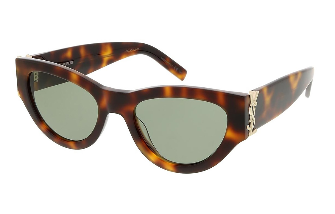 (Women) SAINT LAURENT Oval Sunglasses Slim Face Design Elegant Style SLM94-003