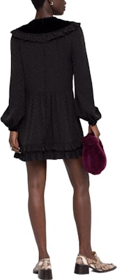 (W) Saint Laurent Dress Wanita Lengan Panjang Ruffle Corak Paisley Jacquard 661612Y5D161000 Shop (W) Saint Laurent Dress Wanita Lengan Panjang Ruffle Corak Paisley Jacquard 661612Y5D161000