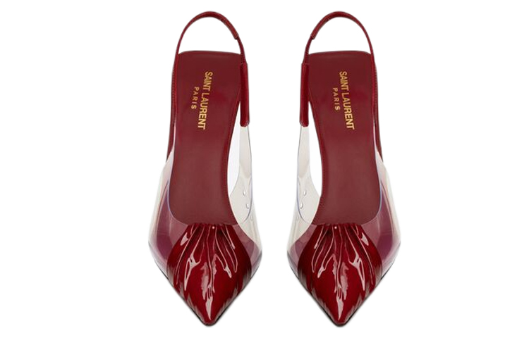 Shop (W) Saint Laurent Paris Kasut Tumit Tinggi 'Merah Patent' 6970111F40D8375