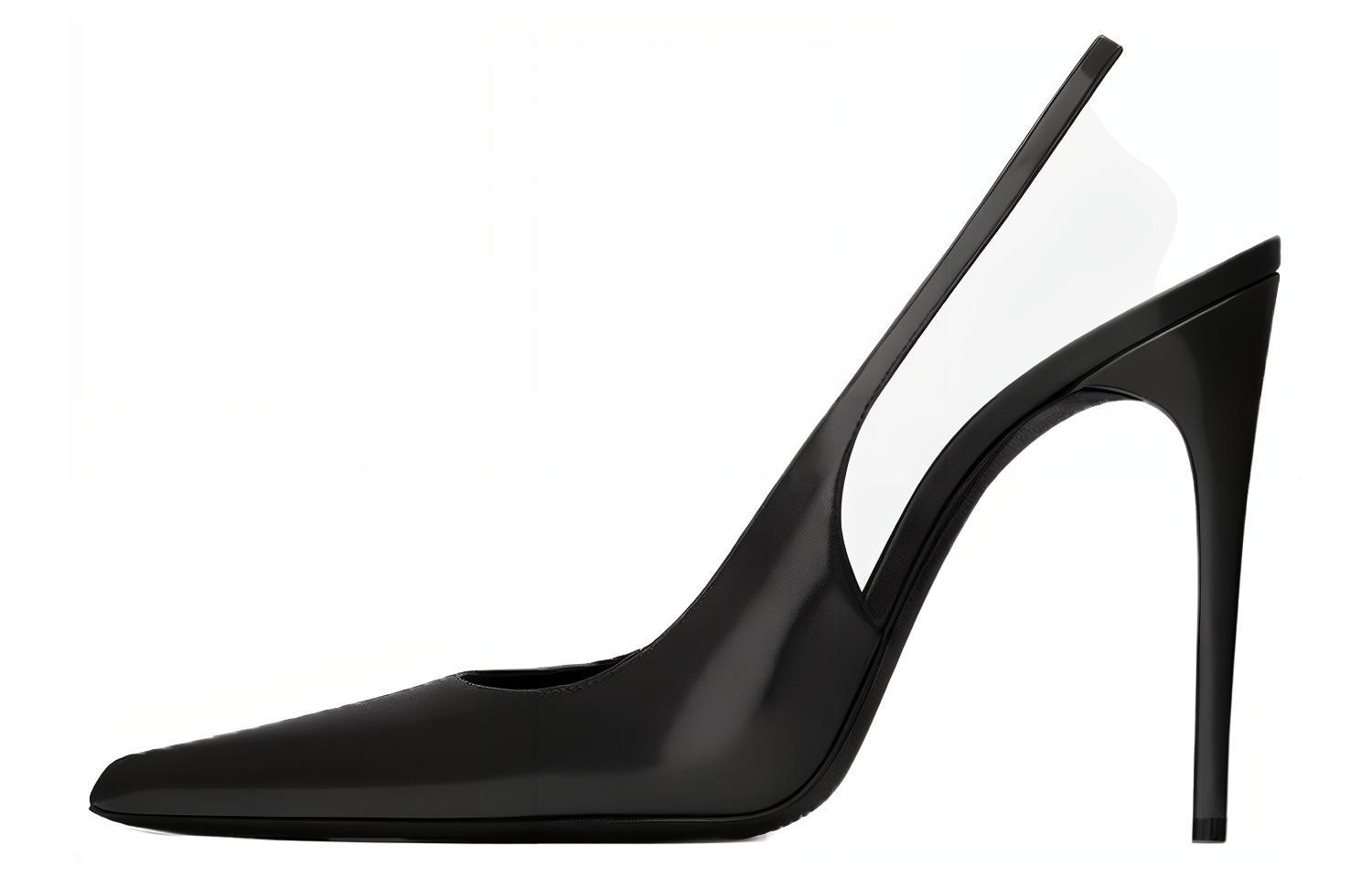 (Women) Saint Laurent Paris Slim Heel Pointed-Toe High Heels 'Black Leather' 755208AAAZY1000