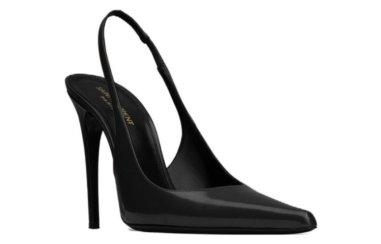 Lookbook SAINT LAURENT 聖羅蘭 皮革 時尚尖頭 細跟 高跟鞋11cm 女款 黑色