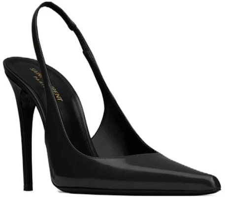 SAINT LAURENT 聖羅蘭 皮革 時尚尖頭 細跟 高跟鞋11cm 女款 黑色 Lookbook SAINT LAURENT 聖羅蘭 皮革 時尚尖頭 細跟 高跟鞋11cm 女款 黑色