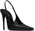 Lookbook SAINT LAURENT 聖羅蘭 皮革 時尚尖頭 細跟 高跟鞋11cm 女款 黑色