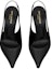 Shop (W) Saint Laurent Paris Tumit Tinggi Runcing Kulit Hitam 755208AAAZY1000