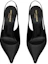 Shop SAINT LAURENT 聖羅蘭 皮革 時尚尖頭 細跟 高跟鞋11cm 女款 黑色