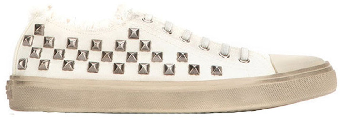 (W) Saint Laurent Paris Putih 'Rivets Low-Top Kasut Fesyen Sneaker' 582309GUZ2X7079 Order (W) Saint Laurent Paris Putih 'Rivets Low-Top Kasut Fesyen Sneaker' 582309GUZ2X7079