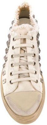 (W) Saint Laurent Paris Putih 'Rivets Low-Top Kasut Fesyen Sneaker' 582309GUZ2X7079 Lookbook (W) Saint Laurent Paris Putih 'Rivets Low-Top Kasut Fesyen Sneaker' 582309GUZ2X7079